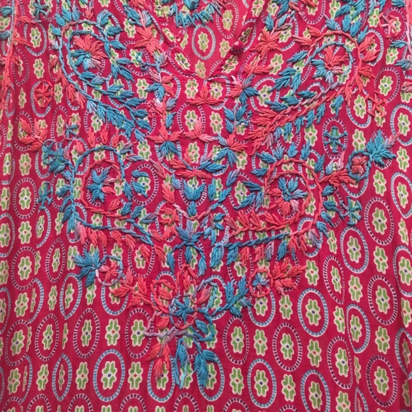 🌲EUC SIMI 100% Cotton Embroidered Tunic 🌲 - Picture 2 of 7